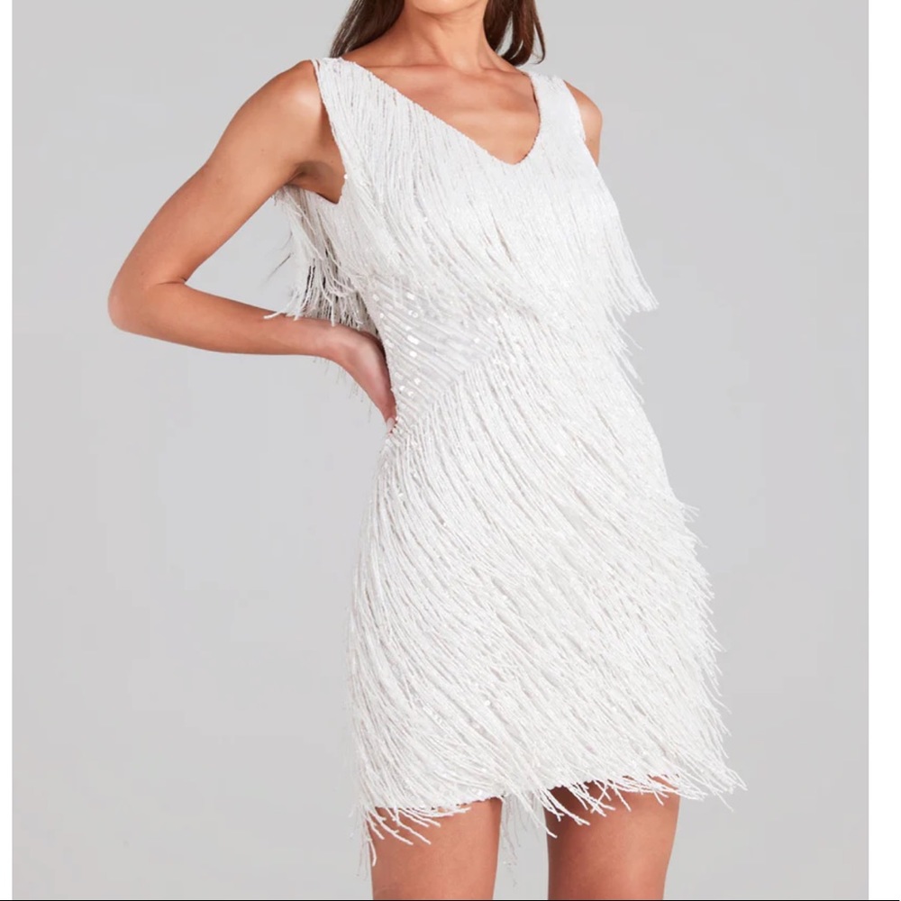 Nadine Merabi White Sadie Dress